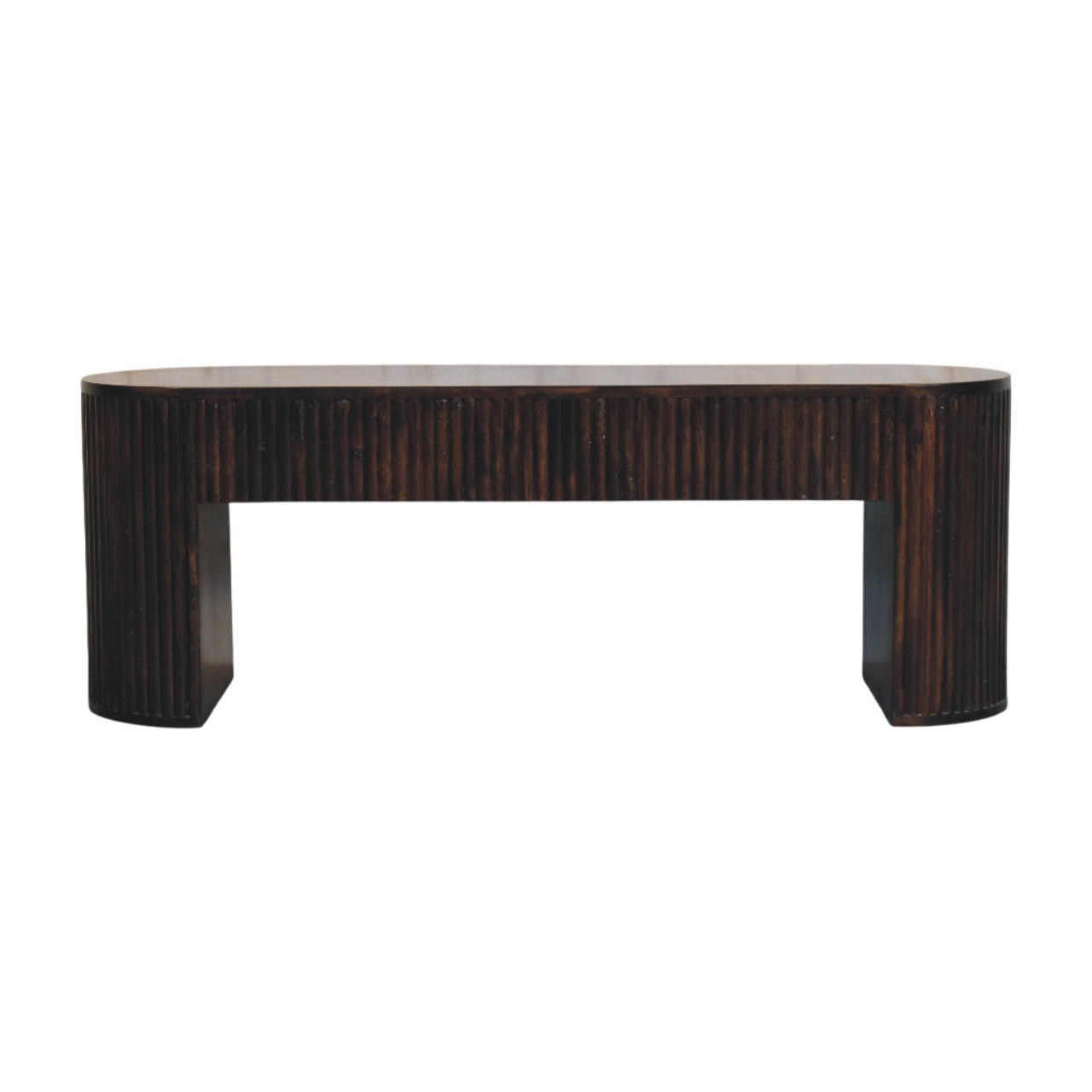 Artisan Furniture NOČNÍ stolek se dvěma zásuvkami, severskými nohami, hnědý.