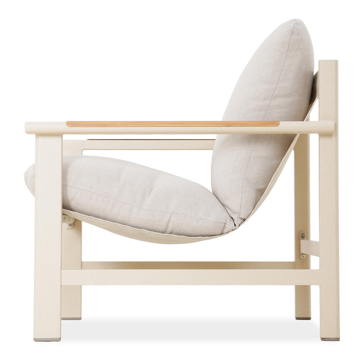 ZAHRADNÍ SESTAVA Aspen, kovová, 2 křesla + 2místná pohovka + konferenční stolek, béžová - béžová, kov - Beautysofa