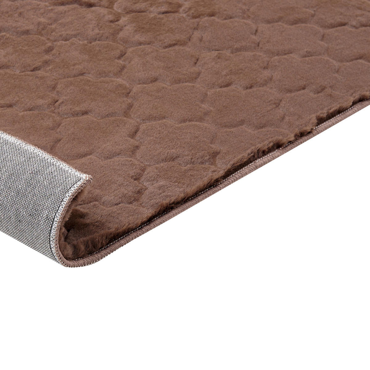 SHAGGY-KUNSTFELLTEPPICH Gharo 230/160 cm - Braun, Kunststoff (160/230cm) - Beliani