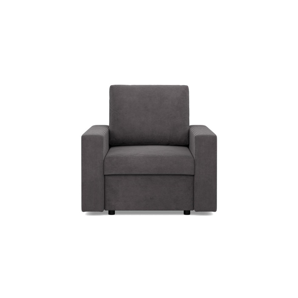 LOUNGESESSEL NEO, Cord - Dunkelgrau - Grau, Textil (83/85/92cm) - Mebligo