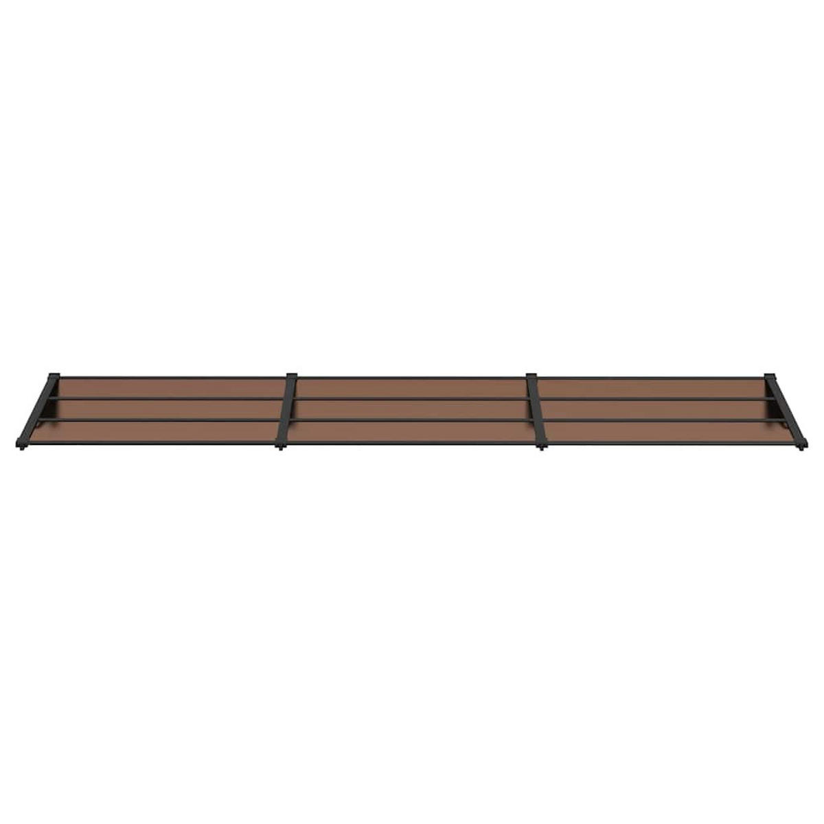 TÜRVORDACH Schwarz 358,5x90 cm Polycarbonat - Schwarz, Textil (90/27.5/358.5cm) - furnicato
