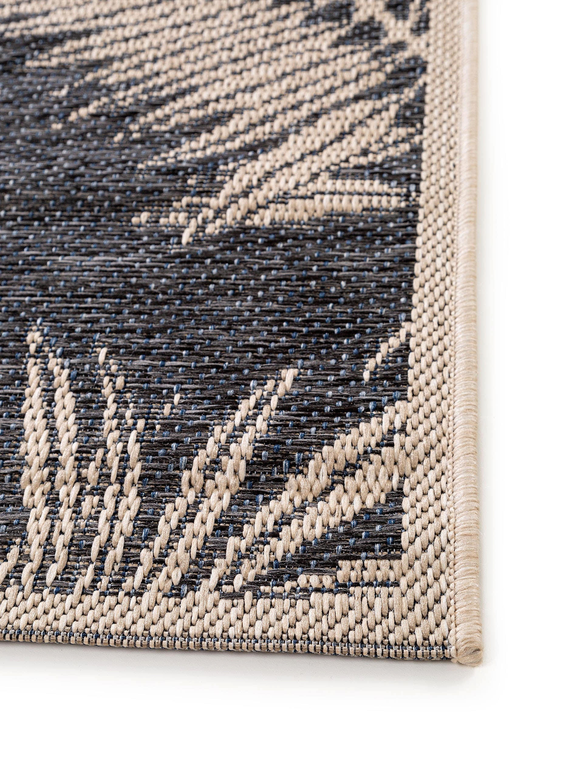 Thumbnail - benuta Nest Outdoorläufer, Blau, Textil, Floral, Rechteckig, 67x240 cm, Oeko-Tex® Standard 100, wasserabweisend, Teppich...