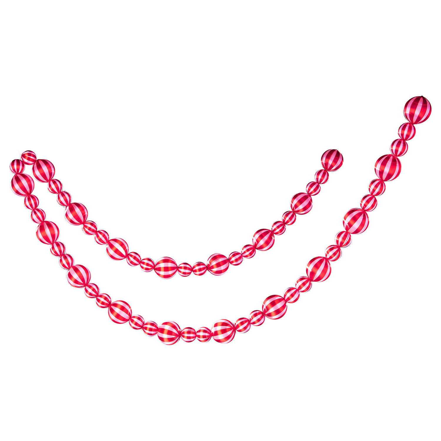 GIRLANDE X-Mas Fadenkugel - Rot, Kunststoff (180/4/4cm) - Butlers