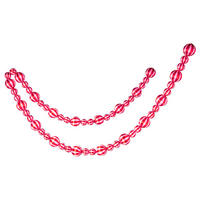 GIRLANDE X-Mas Fadenkugel - Rot, Kunststoff (180/4/4cm) - Butlers