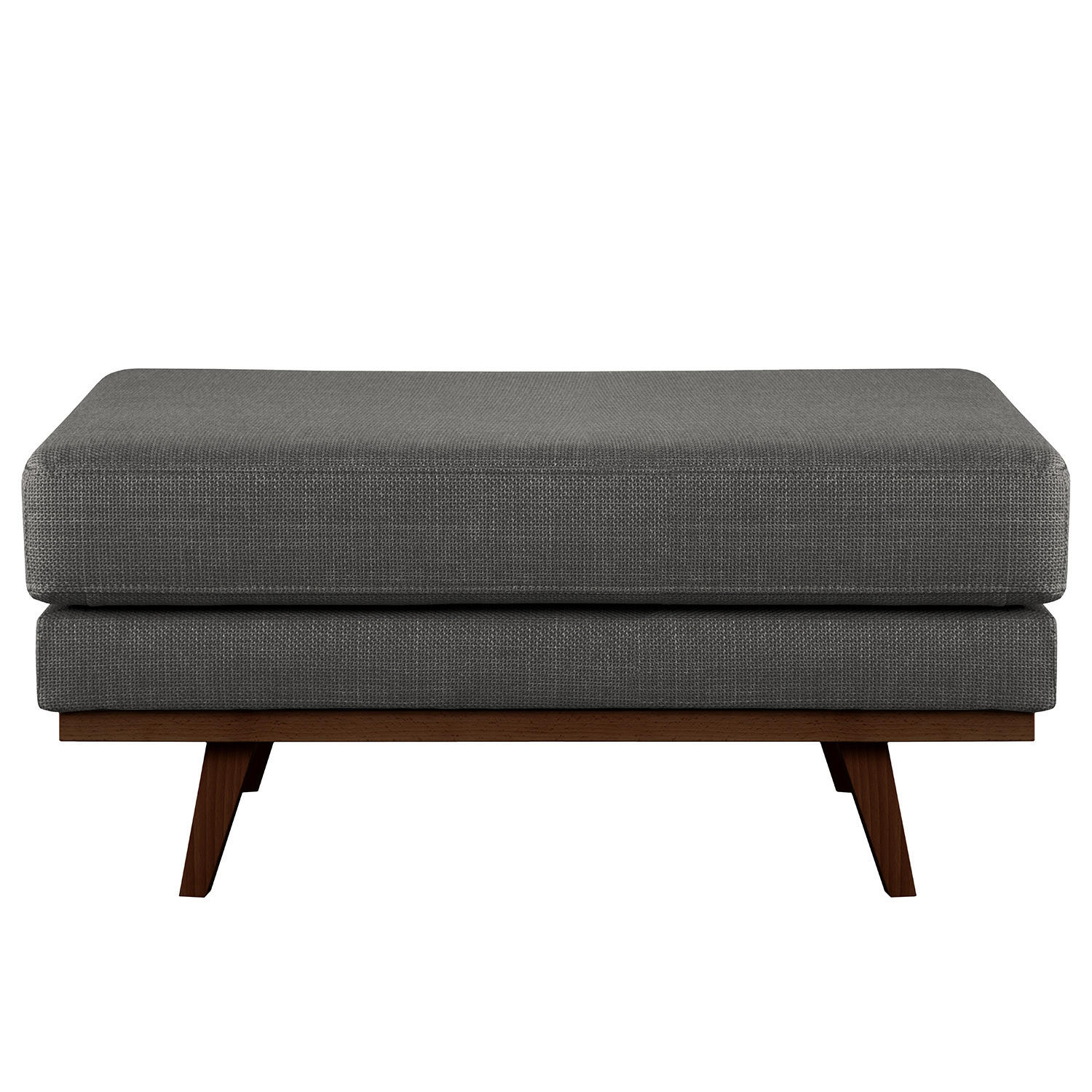 POLSTERHOCKER - Dunkelgrau/Buchefarben, Buchenholz/Textil (85/43/60cm) - home24