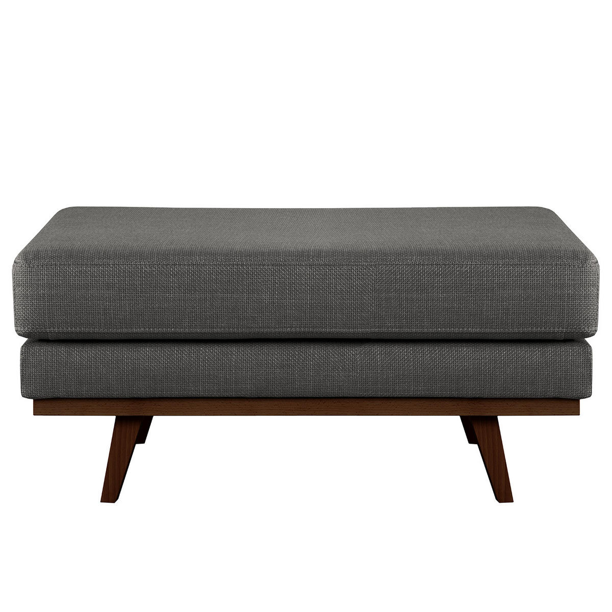 POLSTERHOCKER - Dunkelgrau/Buchefarben, Textil (85/43/60cm) - home24