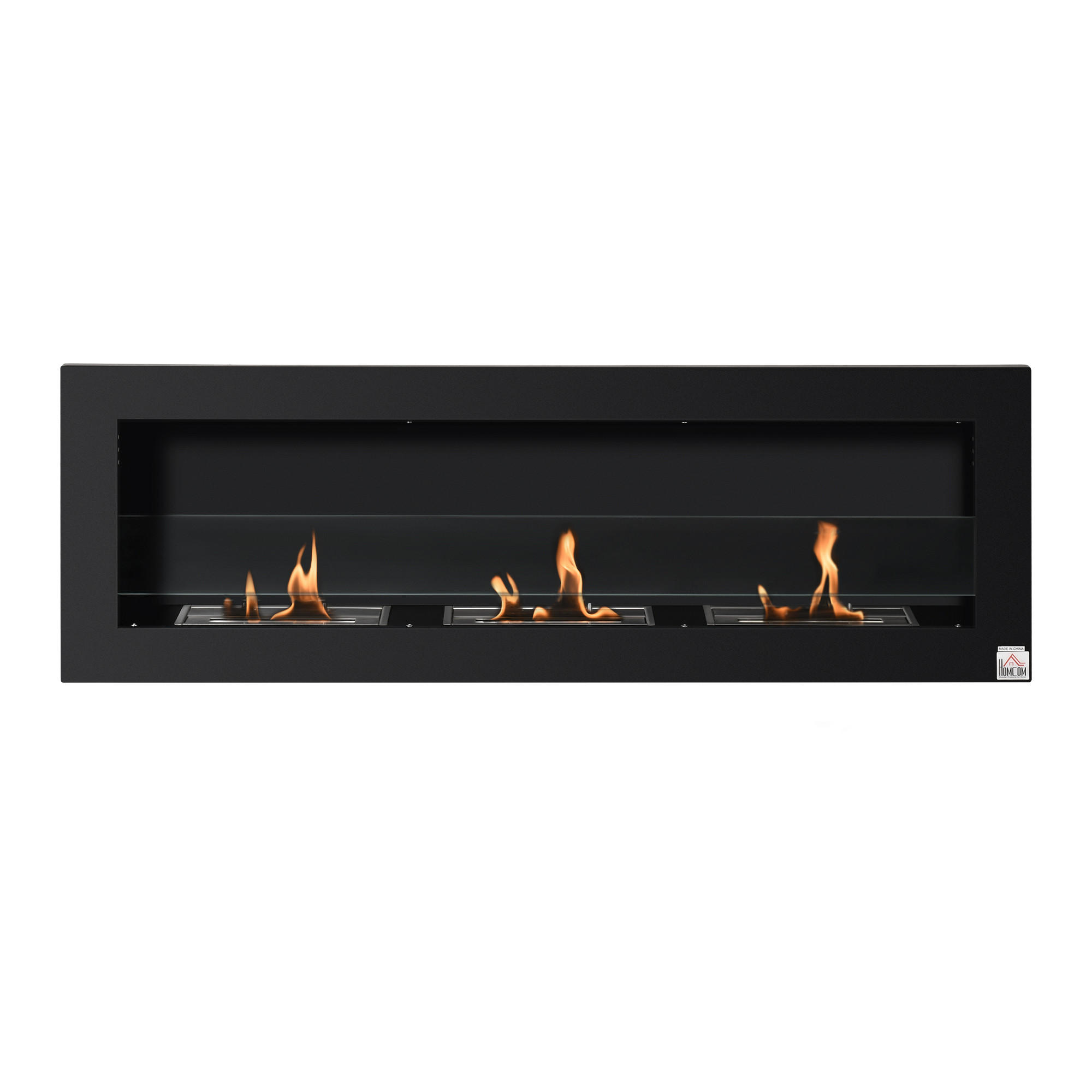 ETHANOLKAMIN DE-17012 3 Brenner 3 L einbaubar Schwarz - Schwarz, Metall (120/40/15cm) - ComfortXL