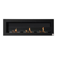 ETHANOLKAMIN DE-17012 3 Brenner 3 L einbaubar Schwarz - Schwarz, Metall (120/40/15cm) - ComfortXL