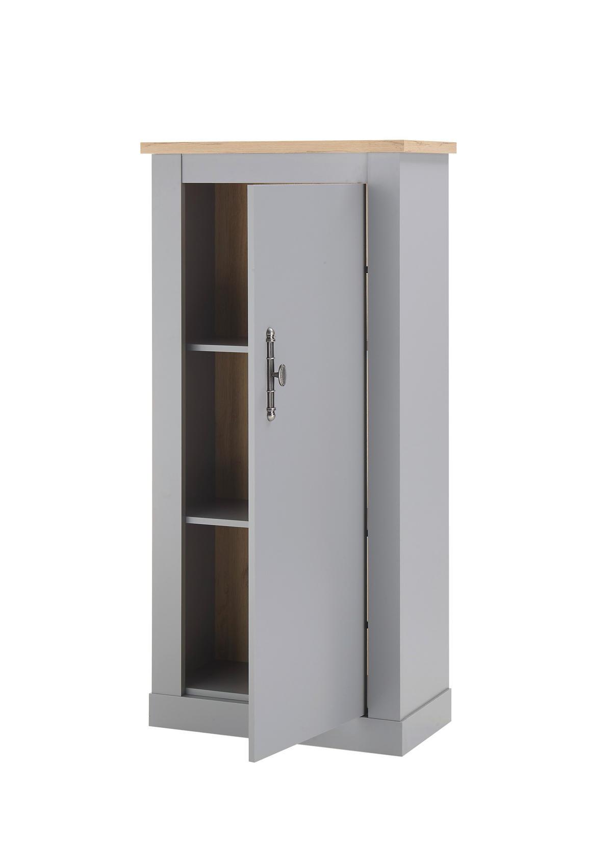KOMMODE C14 Light Gray & Artisan Eiche 68x142x37 cm Landhaus - Grau, Holzwerkstoff (68/142/37cm) - Livojo