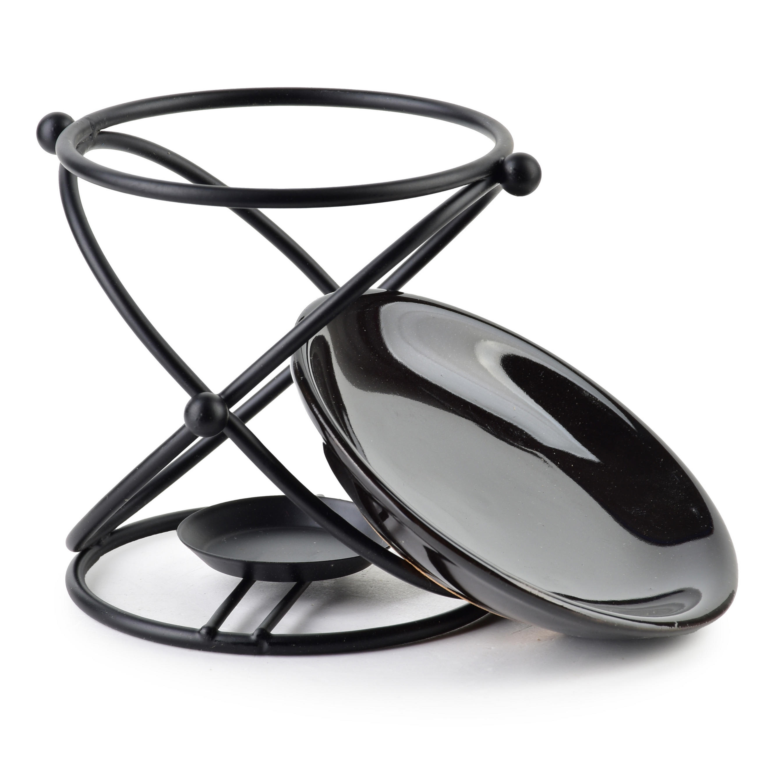 DUFTLAMPE Basic Schwarz 10/10/12 cm Keramik - Schwarz, Keramik (12cm) - Mondex
