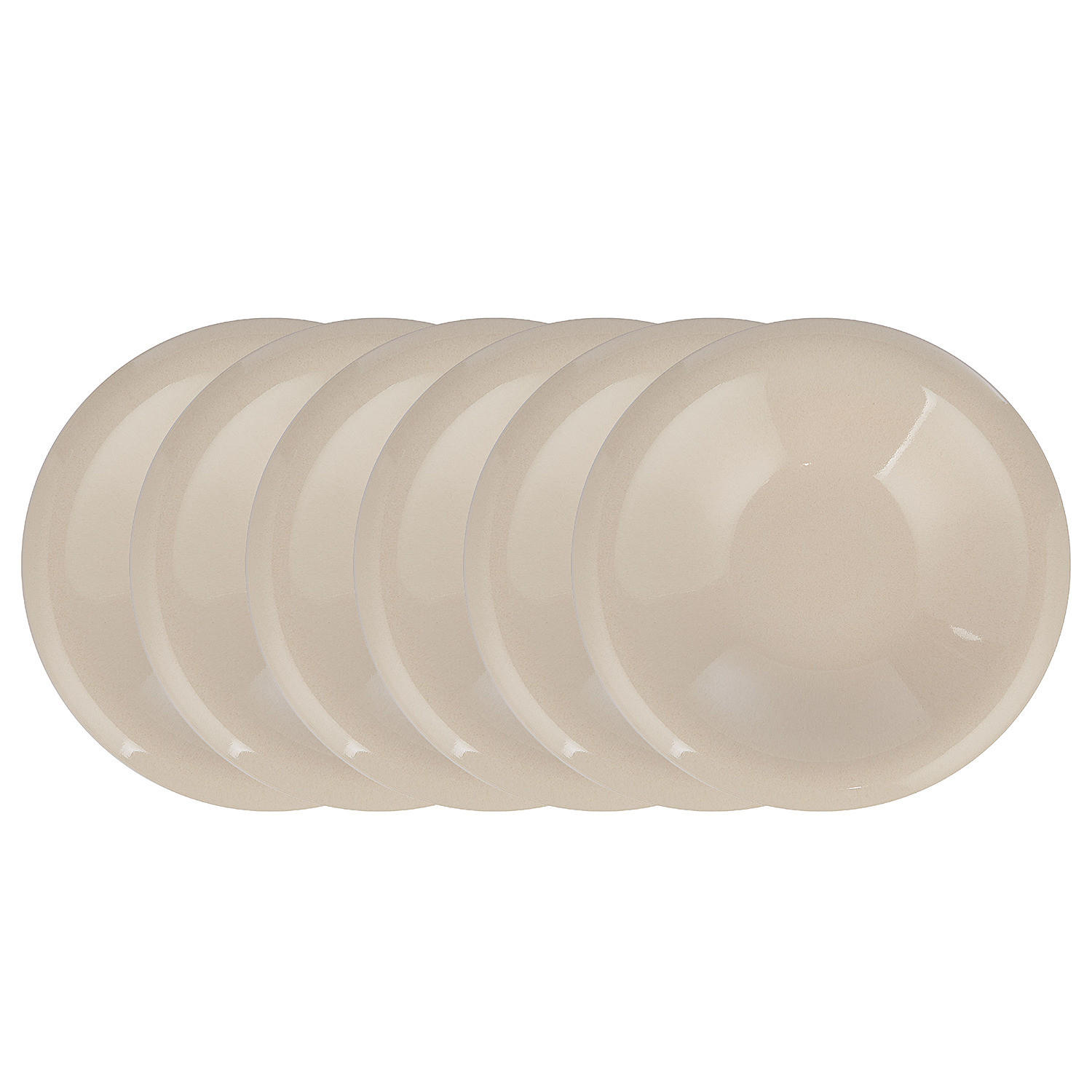 PASTATELLER (6er Set) Bon Ton - Beige, Keramik (23/23/4cm) - Butlers