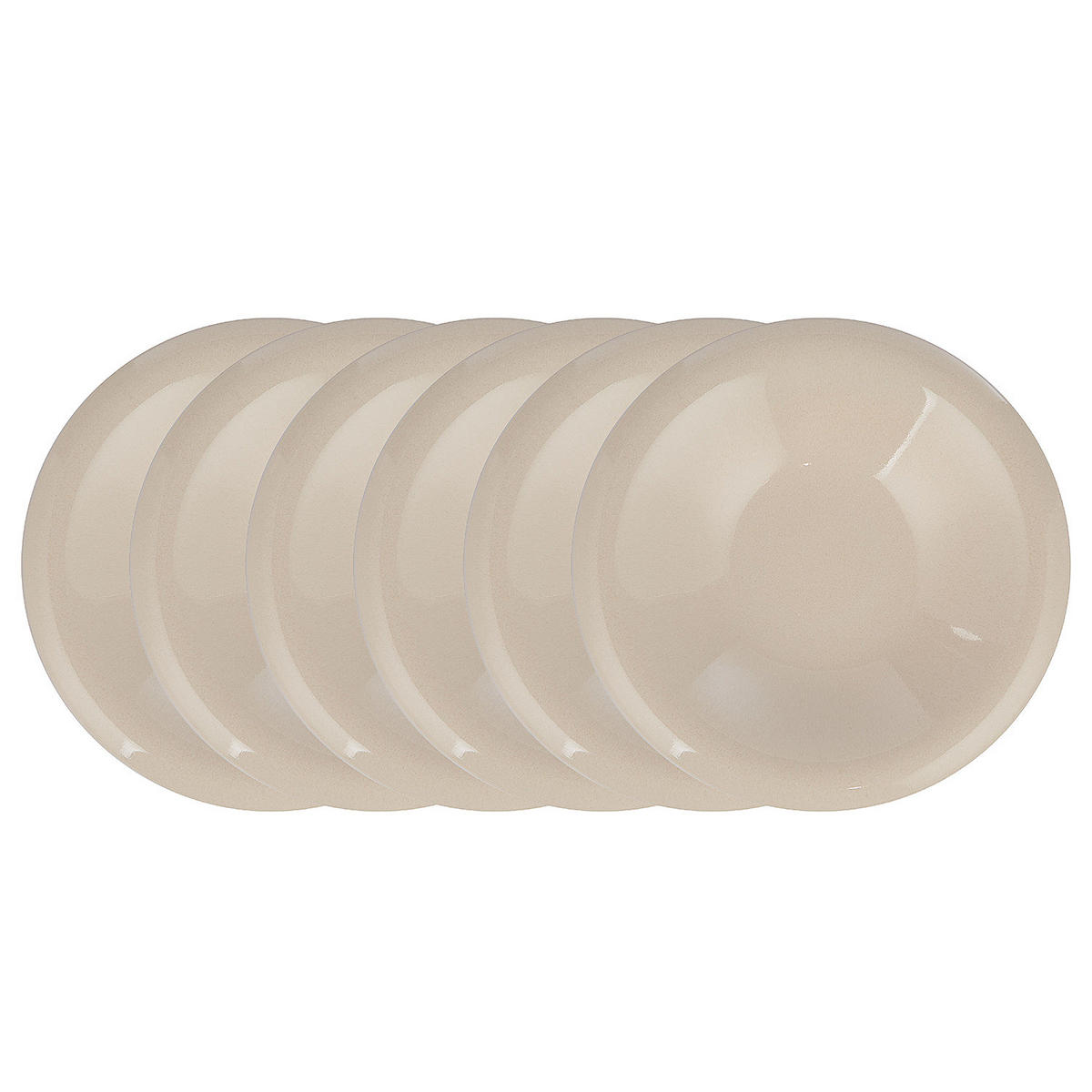 PASTATELLER (6er Set) Bon Ton - Beige, Keramik (23/23/4cm) - BUTLERS