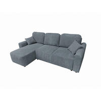 ECKSOFA HENRY in Grau mit Schlaffunktion und Bettkasten - Grau, Textil (232/150cm) - KS Home Concept