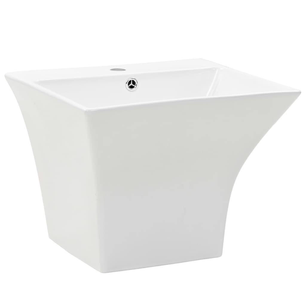 WASCHBECKEN Ladner 50/45/41 cm - Weiß, Keramik (50/41/45cm) - Nettlife