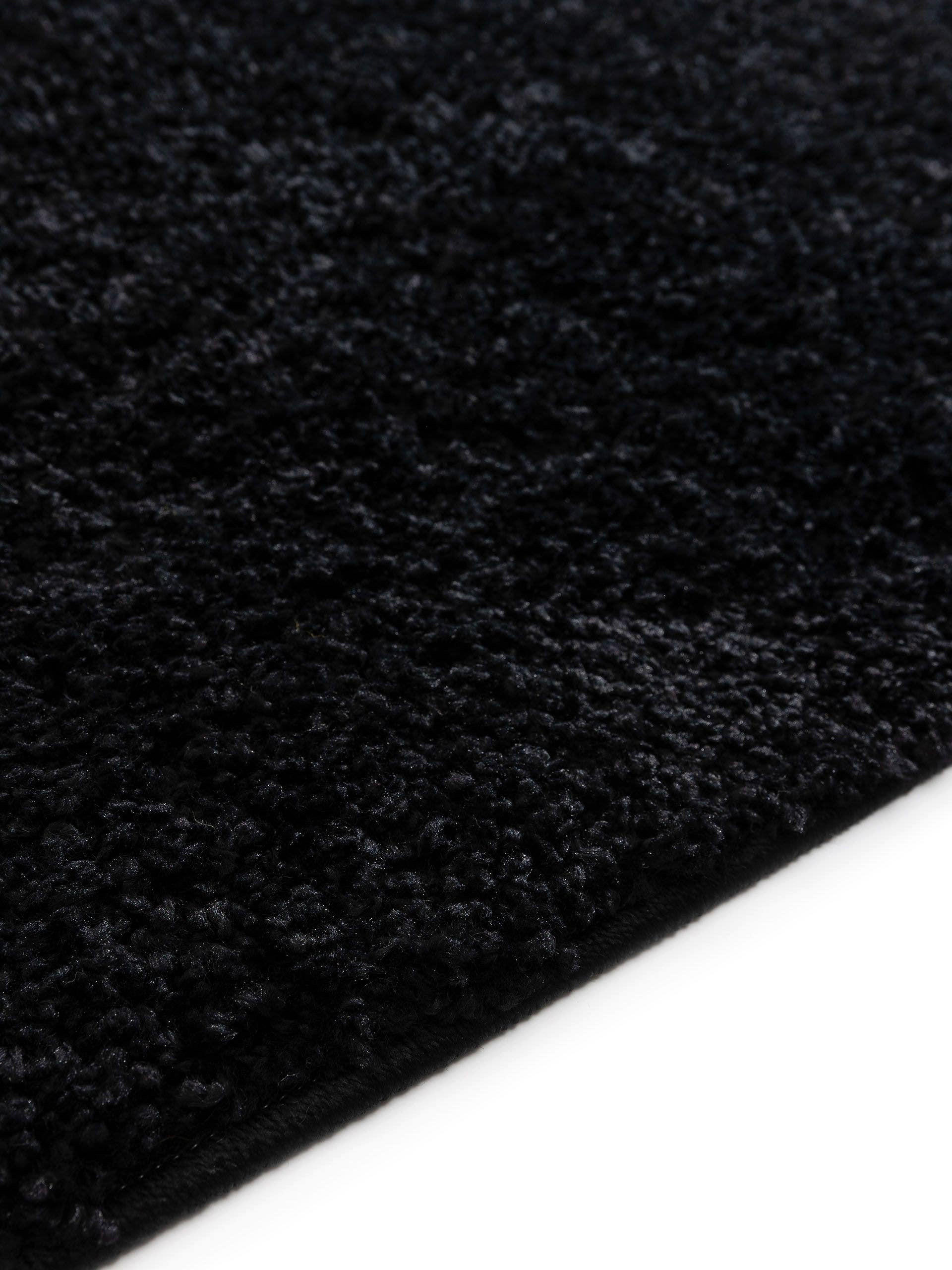 Thumbnail - benuta Hochflorteppich, Schwarz, Kunststoff, Quadratisch, 200x200 cm, pflegeleicht, Teppiche & Böden, Teppiche, Hochflor...