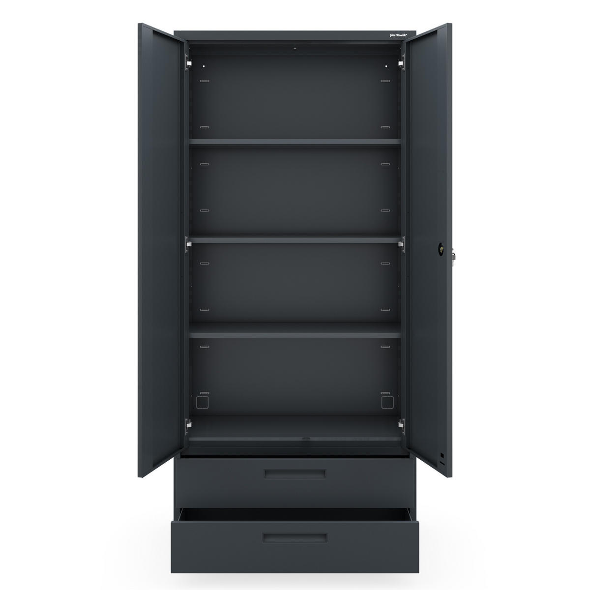 METALLSCHRANK Megan - Anthrazit, Metall (90/195/40cm)