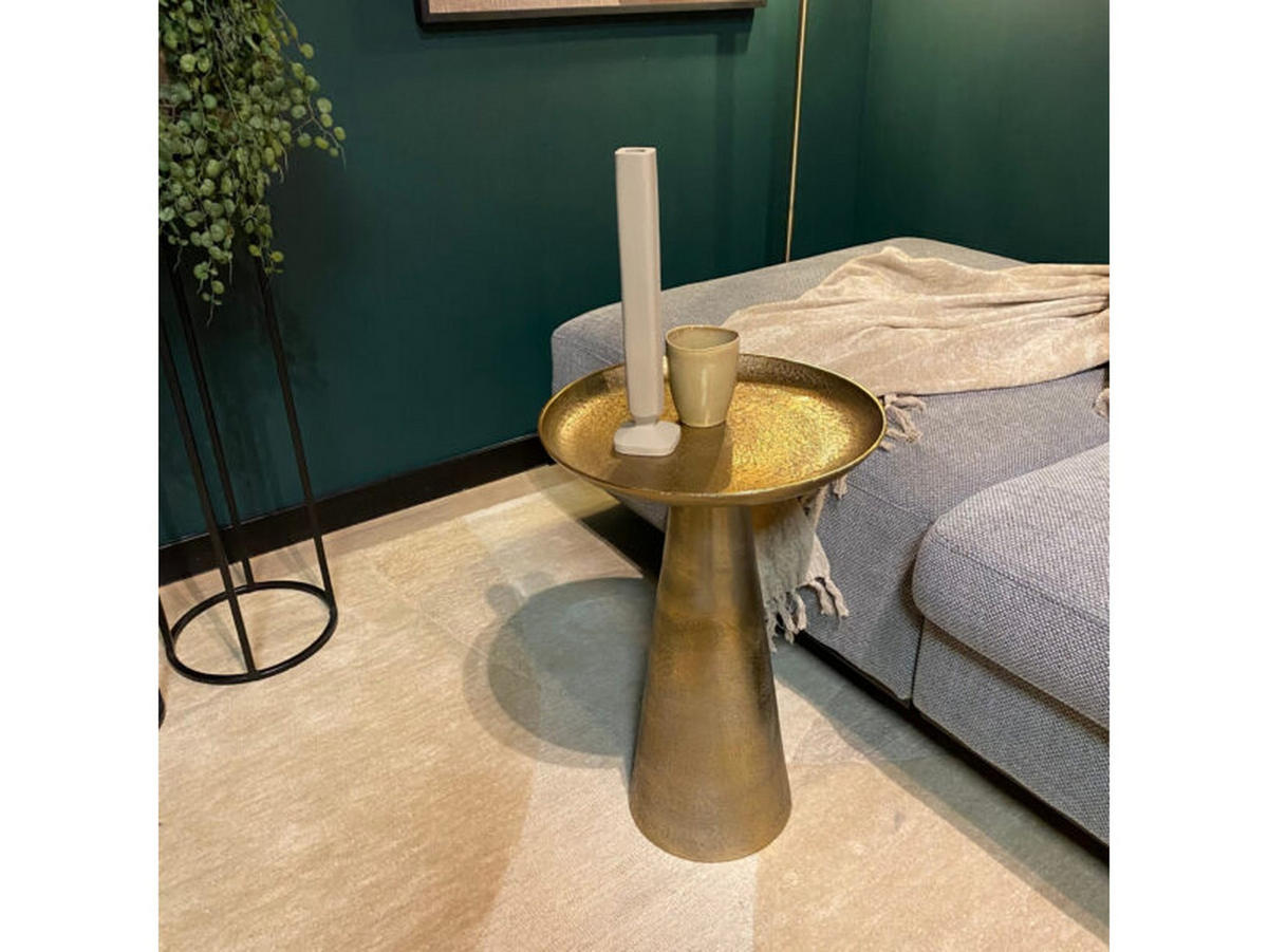 COUCHTISCH Florence Aluminium 40 cm / 40 cm Gold - Goldfarben, Holz (40/40/60cm)