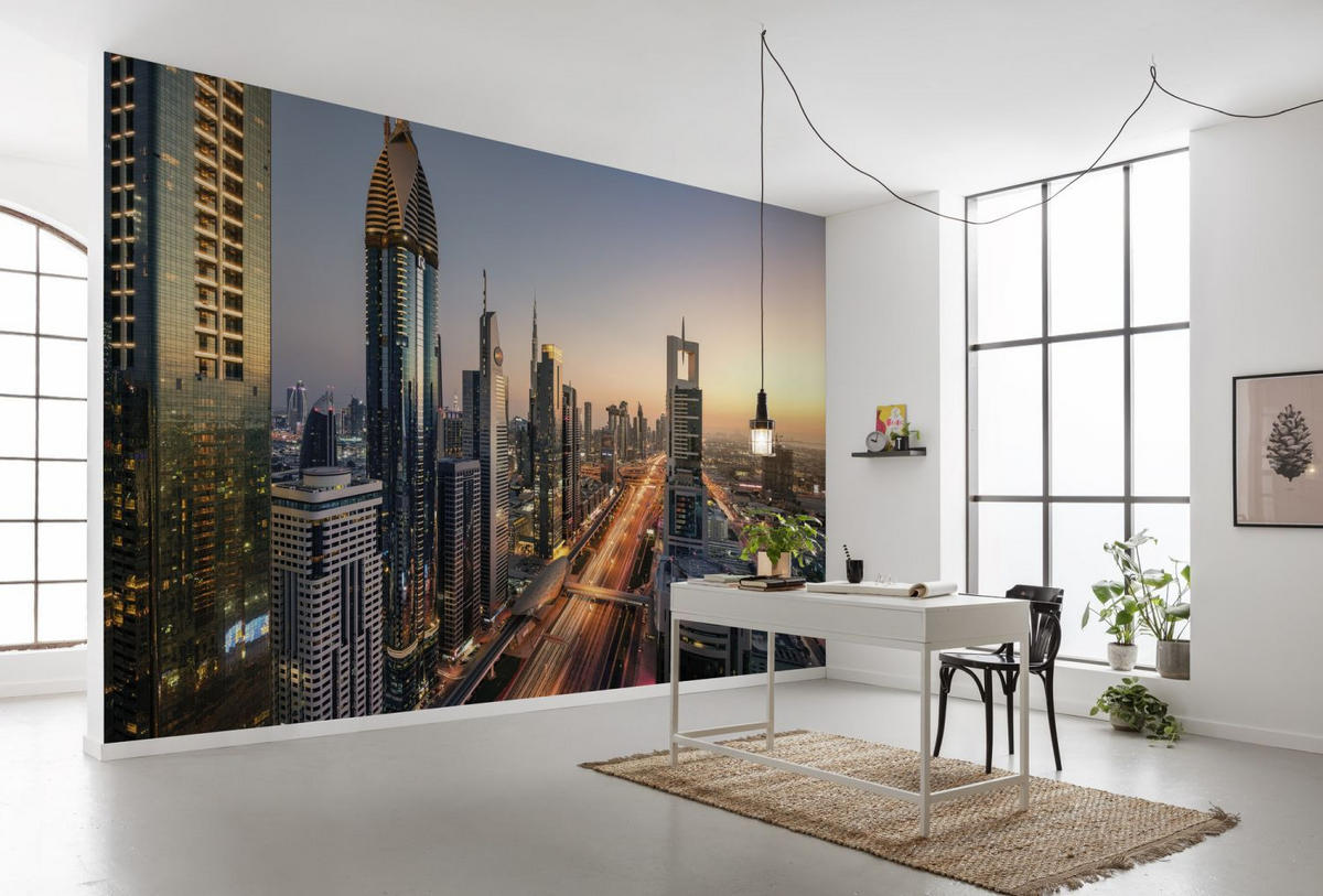 FOTOTAPETE Stadt 450 x 280 cm - Grau, Papier (450/280cm) - Sanders & Sanders