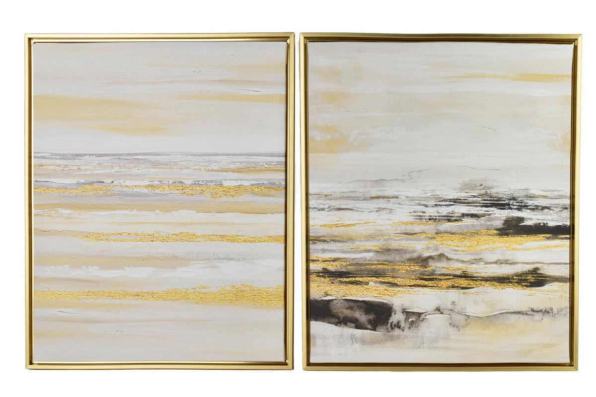 BILD Inga 2er Set 40/3/50 cm Kunstoff - Goldfarben, Kunststoff (40/50cm) - Mondex