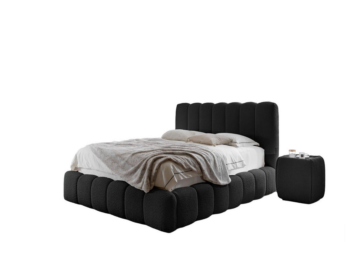 POLSTERBETT Carson In Catch Me Set.4 - Schwarz, Holzwerkstoff/Textil (200/200cm) - Fun Möbel