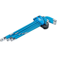 WINKELSCHLÜSSEL-SATZ | EXTRA LANG | INNENSECHSKANT | ZOLLGRÖSSEN | - Multicolor, Kunststoff/Metall (1/1cm) - BGS technic