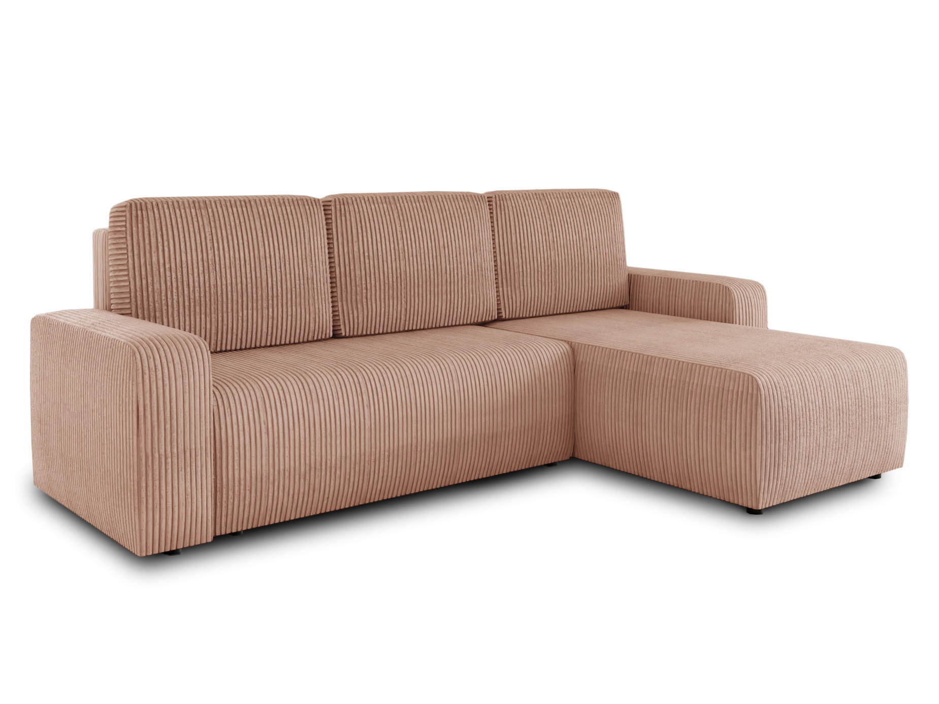 ECKSOFA Roma L - Rosa, Holz/Textil (236/150cm) - Sofnet