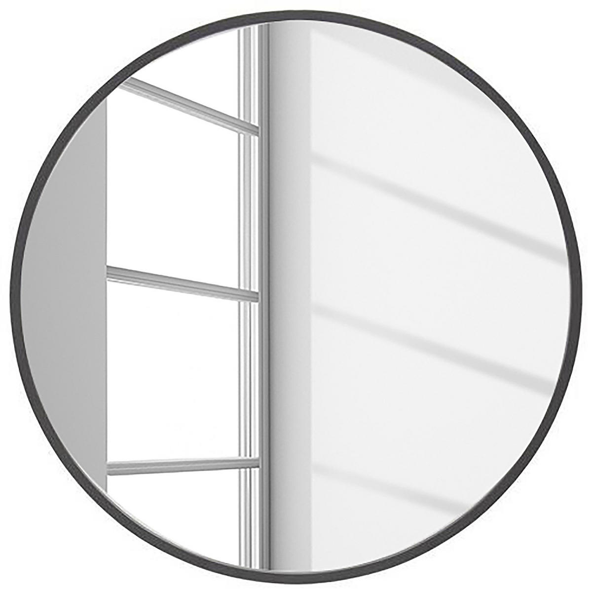 SPIEGEL - rund - Metall - Schwarz - Schwarz, Metall (100/100/100cm) - home24