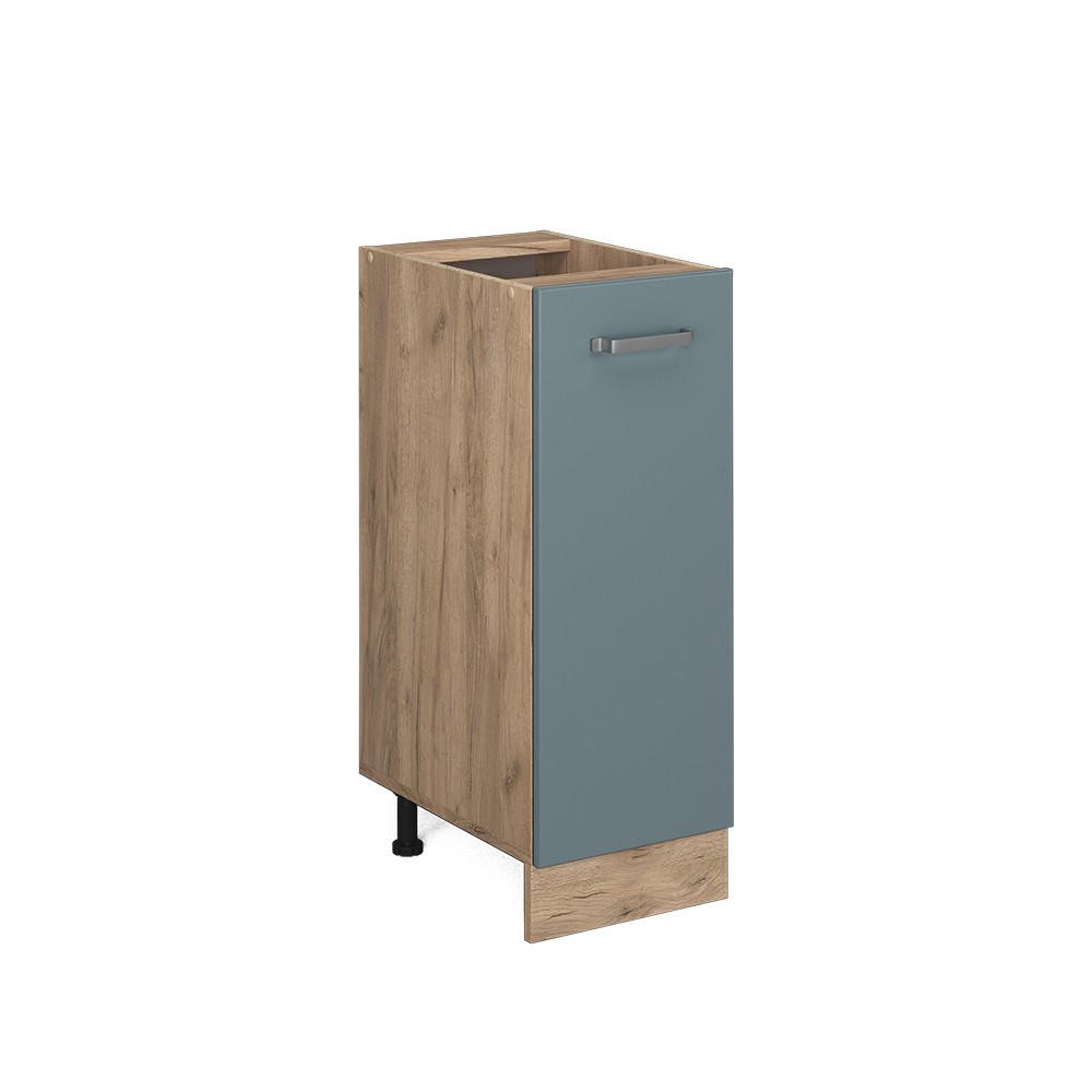 APOTHEKERSCHRANK R-Line Blau-Grau 30 cm AP Marmor - Honigeiche/Eiche Wotan, Holzwerkstoff (30/81.6/60cm) - Vicco