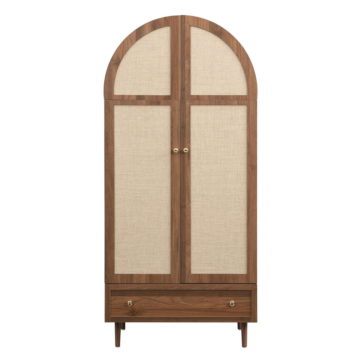 KLEIDERSCHRANK mit Schublade 79 x 50 x 175 cm MDF Holzoptik - Braun, Holzwerkstoff (50/175/79cm) - Beauniv