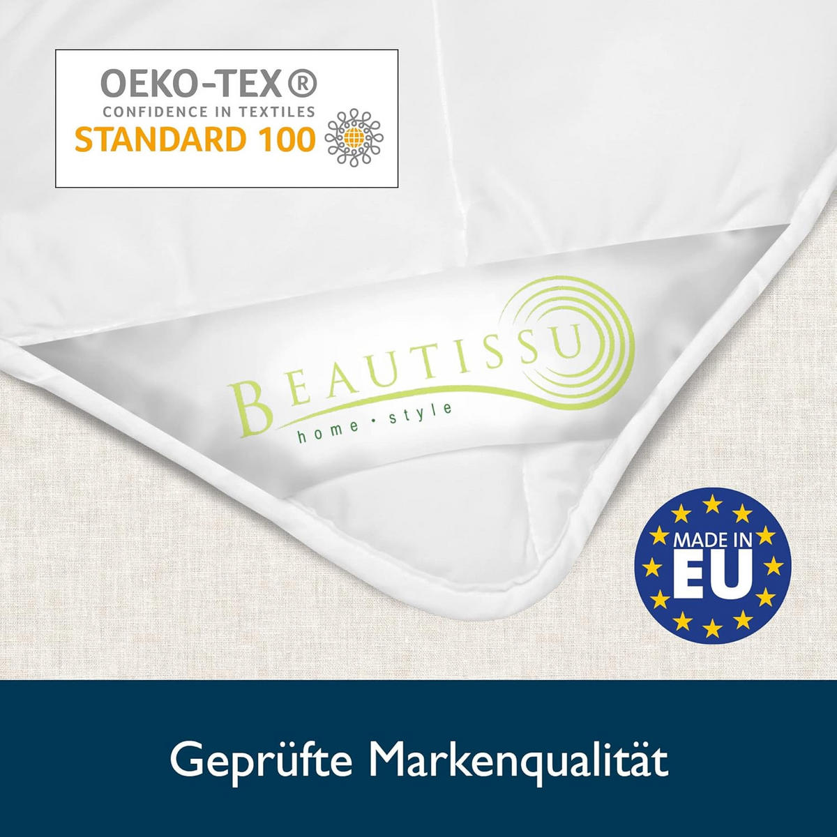BETTDECKE BeauNuit MD 200/200 cm Mono - Weiß, Textil (200/200cm) - Beautissu 
