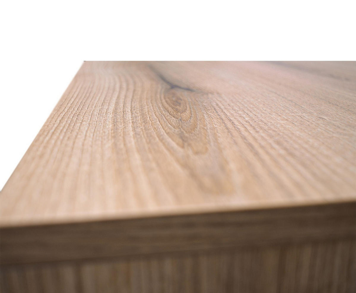 SIDEBOARD Osaka Eichenholzoptik Evoke 149 cm - Eichefarben/Schwarz, Holzwerkstoff/Metall (148.6/84.7/40cm) - Selsey