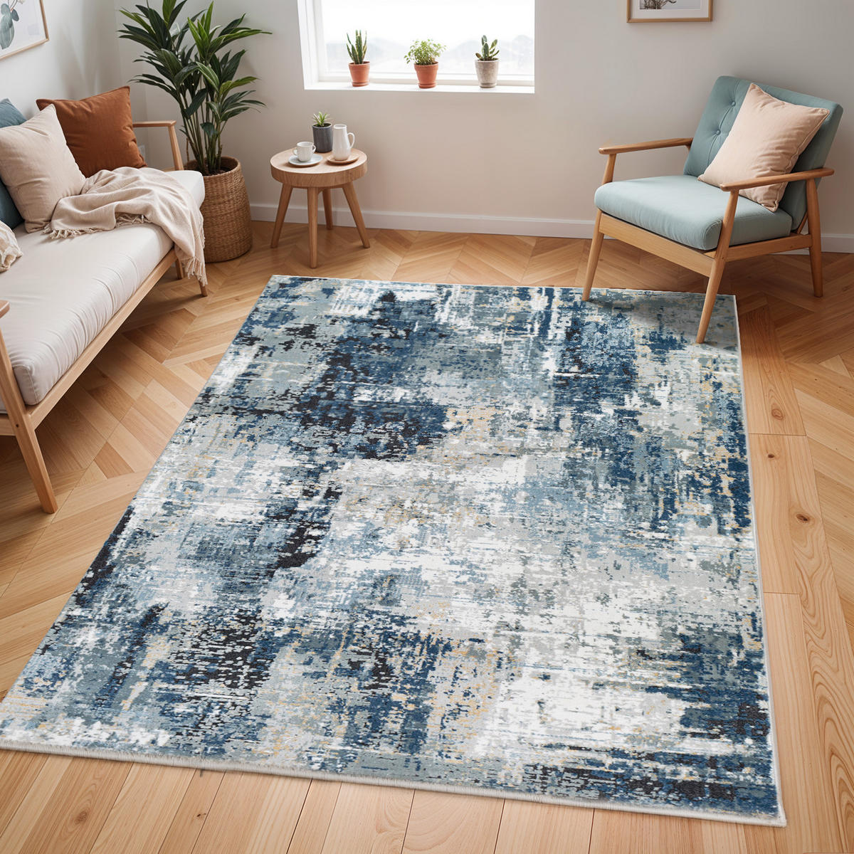 KURZFLORTEPPICH 160/220 cm Blau - Blau, Naturmaterialien/Textil (160/220cm) - LIVABLISS