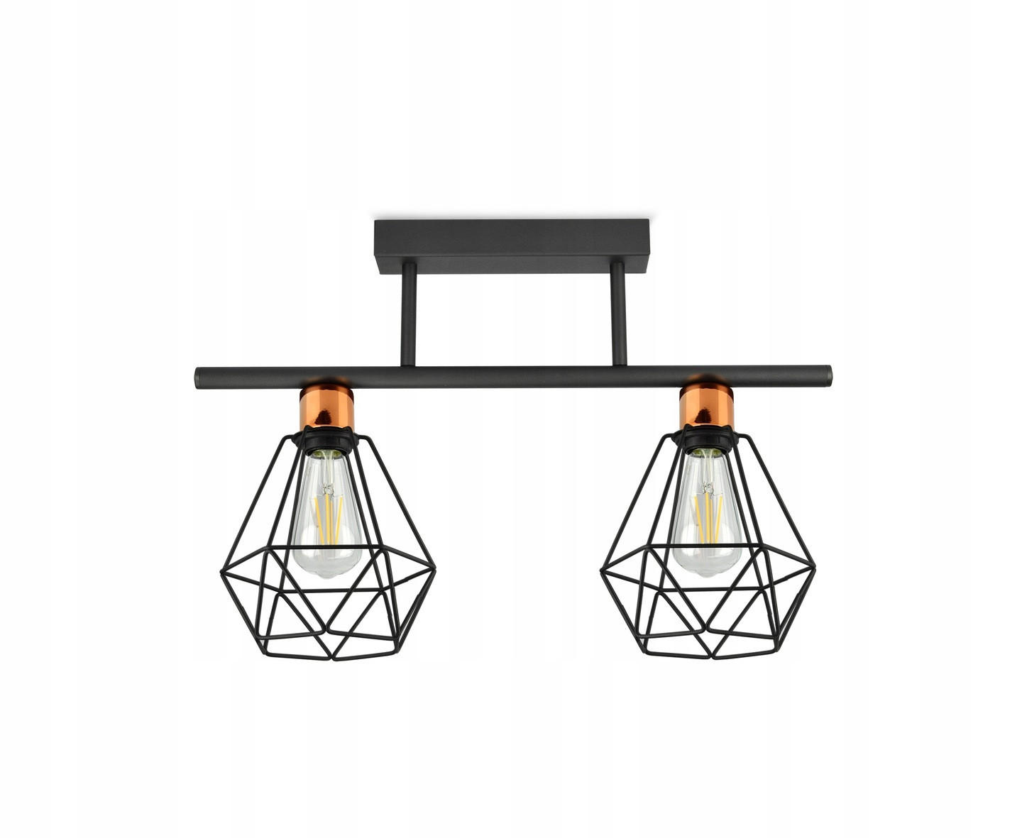 DECKENLEUCHTE EDISON II - Goldfarben/Schwarz, Metall (20/52/32cm) - kiki design