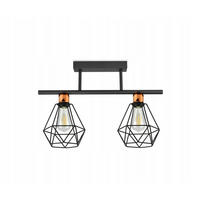 DECKENLEUCHTE EDISON II - Goldfarben/Schwarz, Metall (20/52/32cm) - kiki design