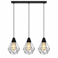 HÄNGELEUCHTE Isabella Schwarz Gitteroptik - Schwarz, Metall (58/15/120cm) - Globo Lighting