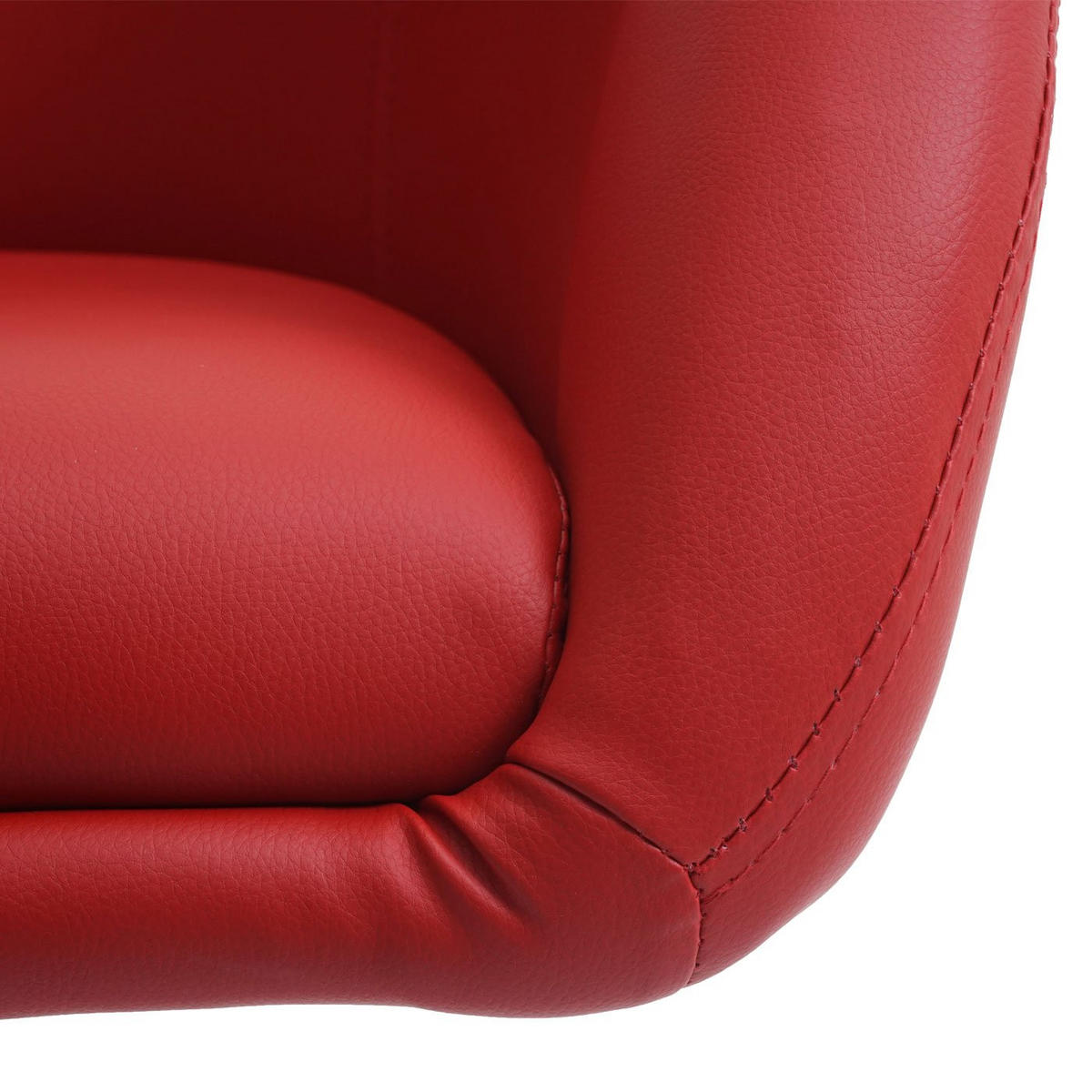 ESSZIMMERSTUHL 6er-Set gepolstert 90x59x60cm Sitzhöhe 45cm drehbar höhenverstellbar Kunstleder Rot - Rot, Kunststoff (59/90/60cm) - CHEFGASTRO