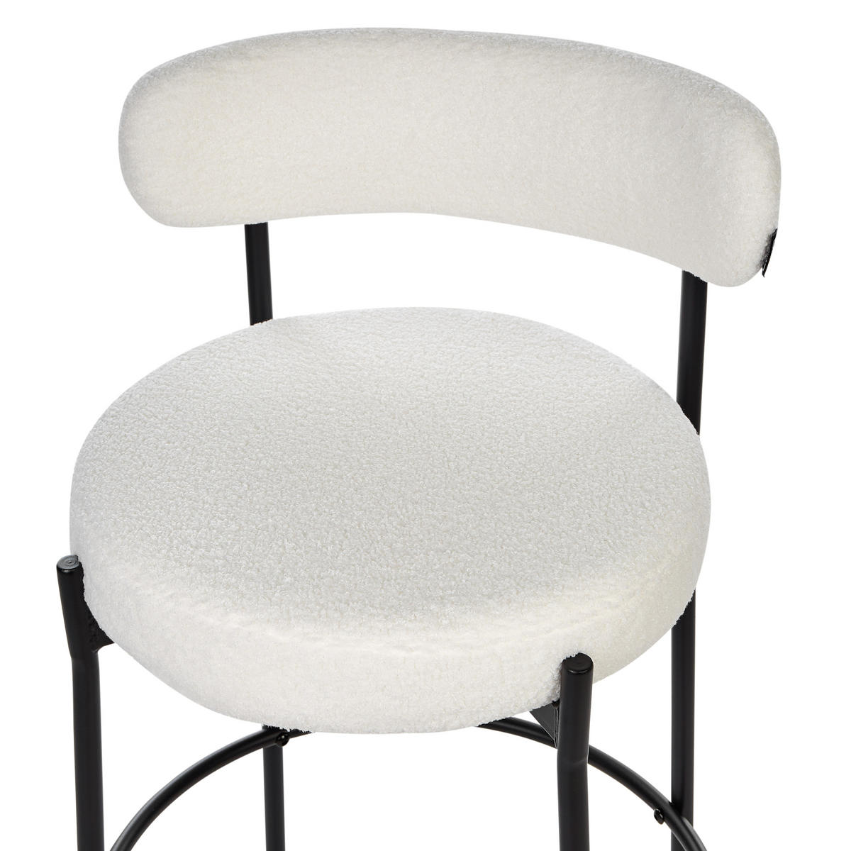 BARSKI STOLI komplet 2 bela Allison - črna/bela, tekstil (50/97/50cm) - Beliani