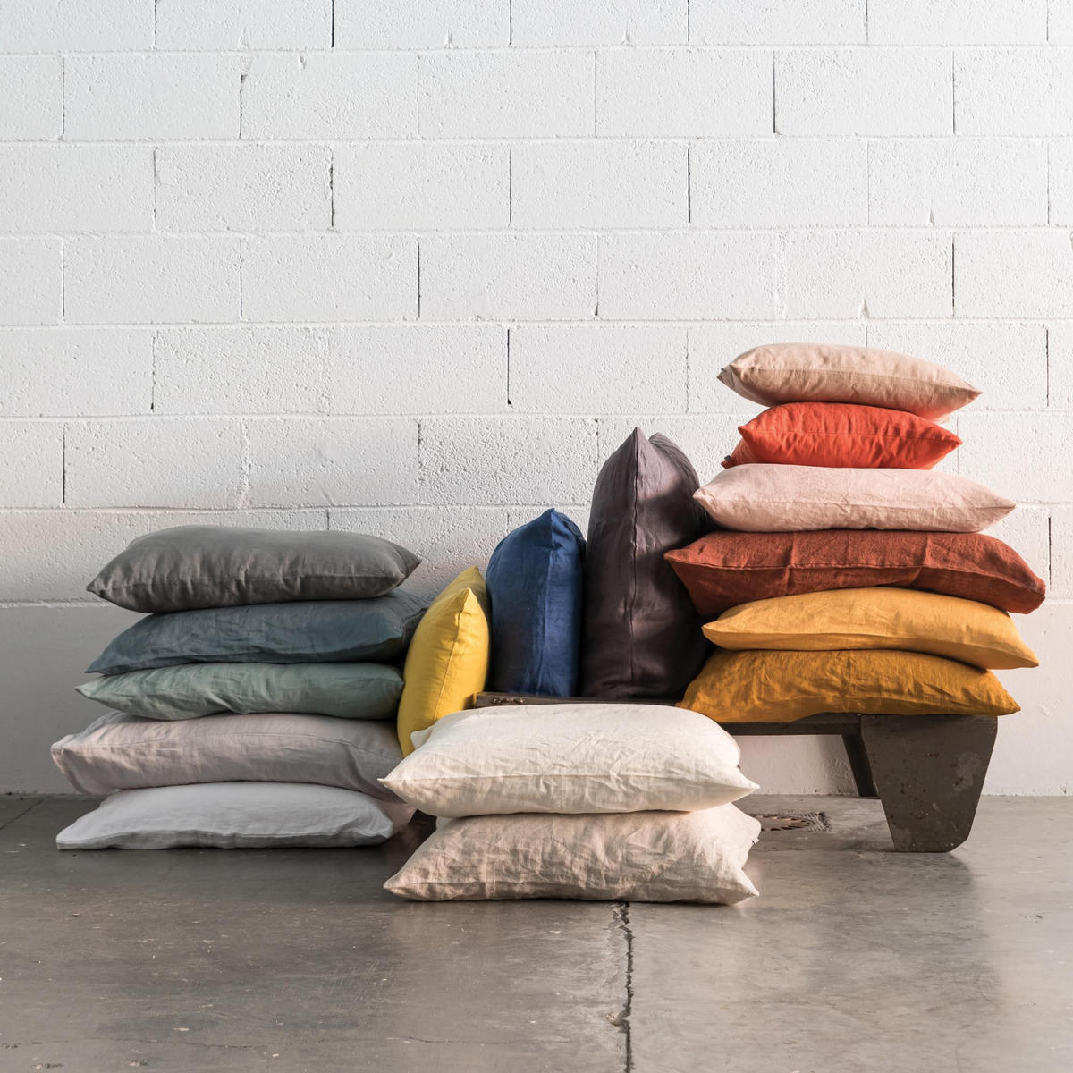 KISSENBEZUG Zeff ocker 65 x 65 cm - Hellbraun, Textil (65/65cm) - Vivaraise
