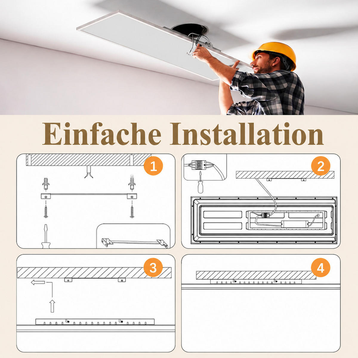 LED DECKENLEUCHTE Pyvris 120/30/5 cm - Weiß, Kunststoff/Metall (120/30/5cm) - ZMH