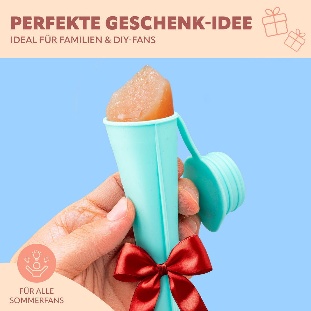 SILIKON-EISBEREITER 8er-Set, grün, Silikon - Türkis, Kunststoff (6.2/19.5/6.2cm) - bremermann