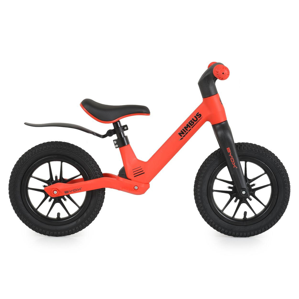 LAUFRAD Nimbus 12 Zoll rot Luftreifen Sitz verstellbar Leuchträder Schutzblech - Rot, Metall (86/35/54cm)
