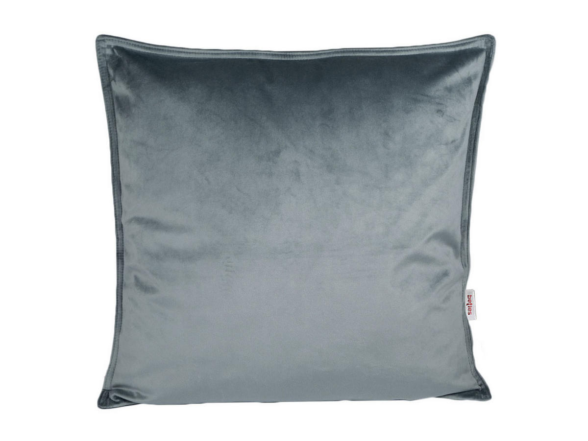 KISSENHÜLLE Samt&Sonders stein-grau 40/40 cm - Grau, Textil (40/40cm) - beties Heimtextil