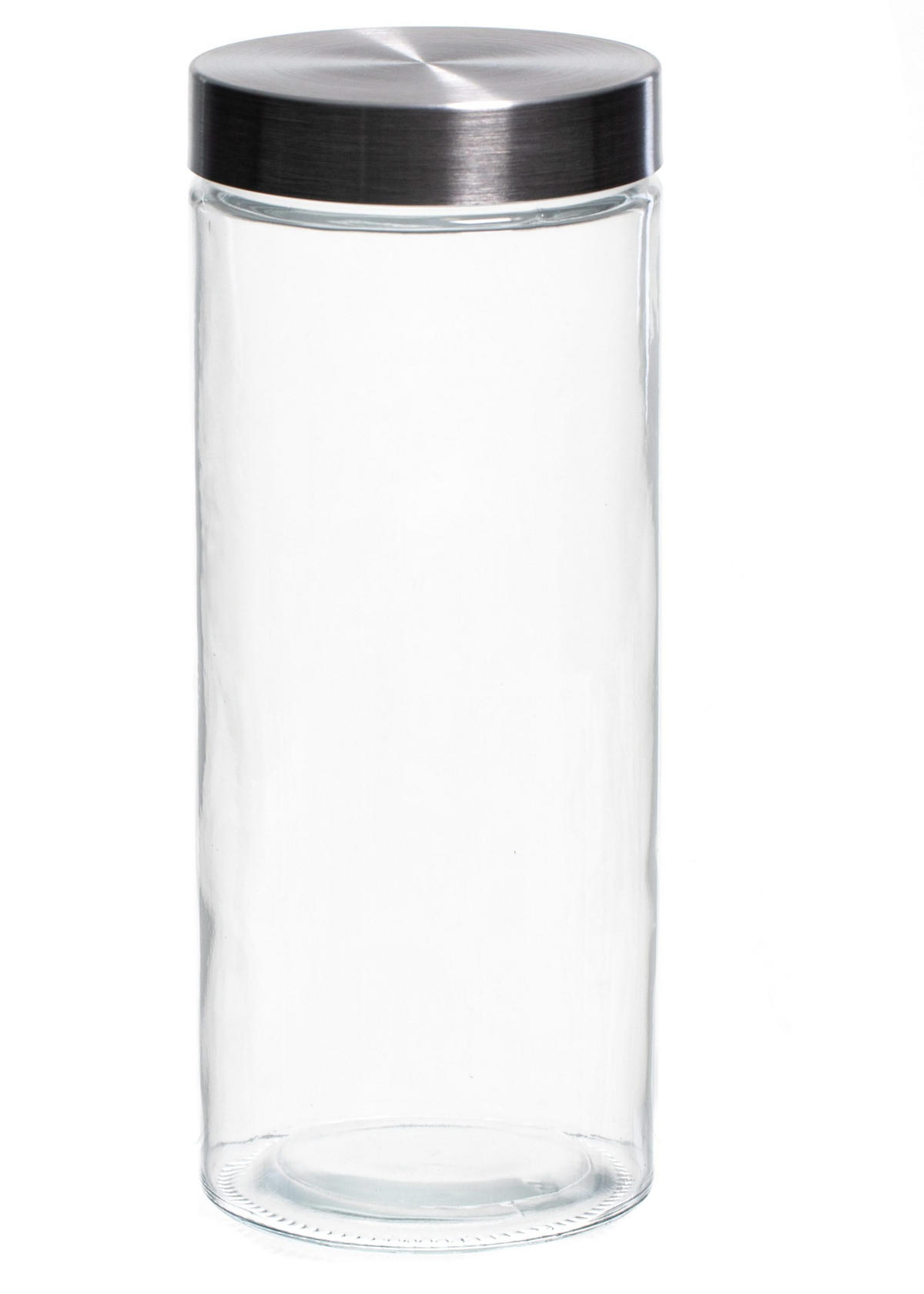 VORRATSTOPF Vorratsbehälter - Glas / Edelstahldeckel - ø 11.5 cm / 2.2 Liter - Transparent, Glas (2/27/12cm) - Sareva