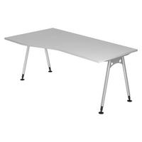 SCHREIBTISCH Serie-A 100/180/74 cm in Grau - Grau, Holzwerkstoff (100/180/74cm) - bümö