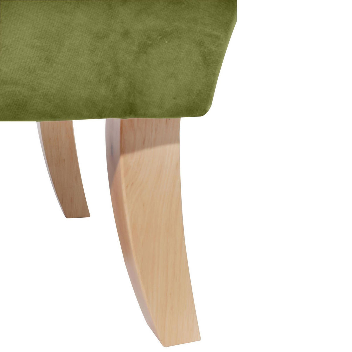 SESSEL Kaiya Bezug Samtvelours Buche natur / oliv - Grün, Kunststoff (71/97/82cm) - 58aufmkessel
