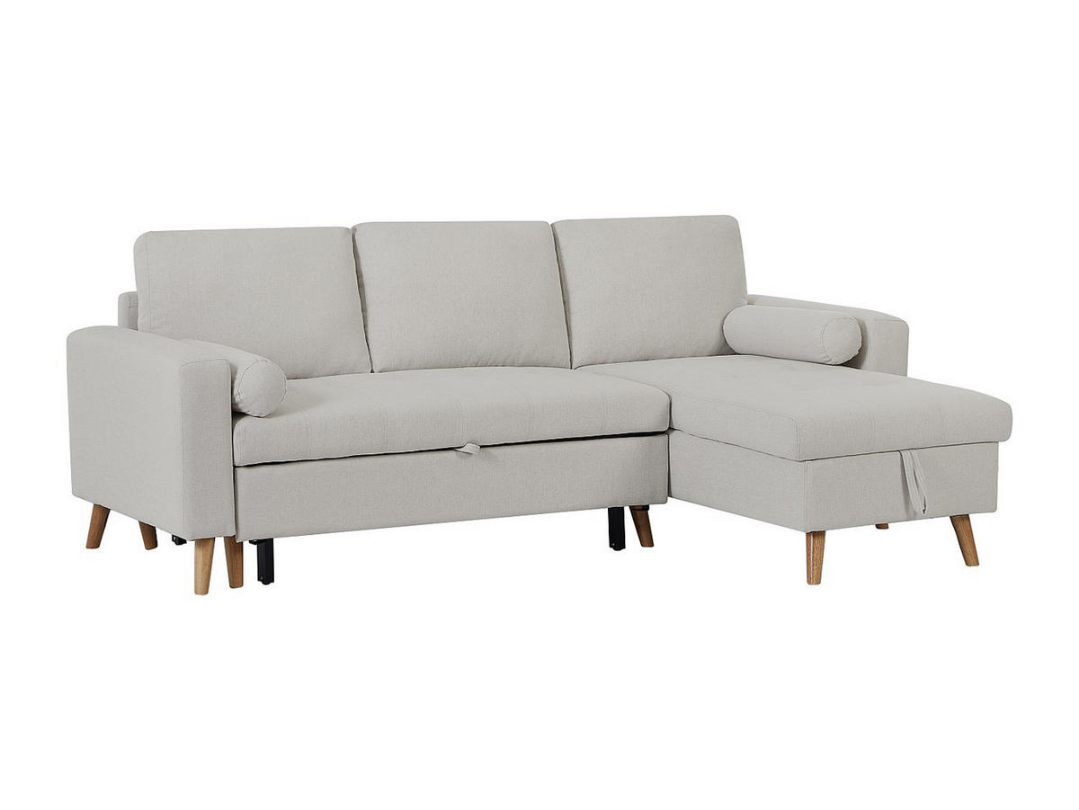 SCHLAFSOFA - 4 Personen-Sitzer - Stoff - Beige - - Beige, Textil (225/88/146cm) - Vente-Unique