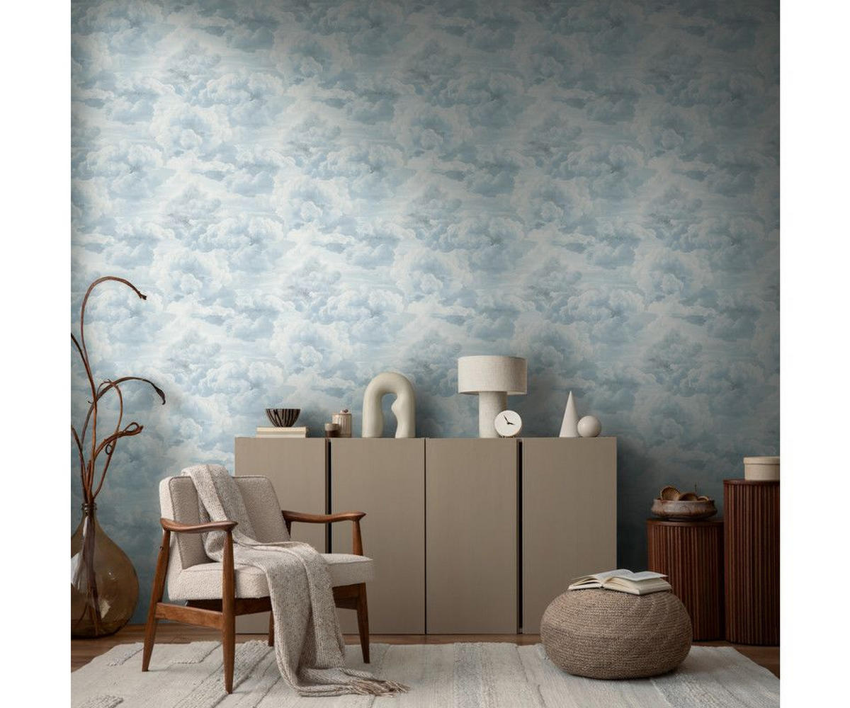 VLIESTAPETE Blau 53/1005 cm - Blau, Textil (53/1cm) - KUNSTLOFT
