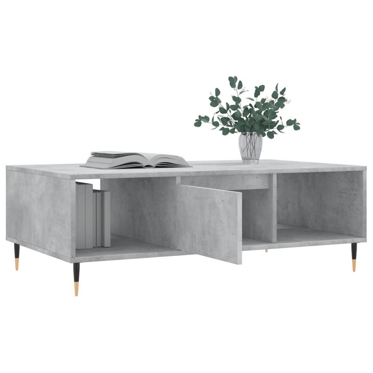 COUCHTISCH Betongrau 104x60x35 cm Holzwerkstoff - Grau, Holzwerkstoff (104/60/35cm) - furnicato