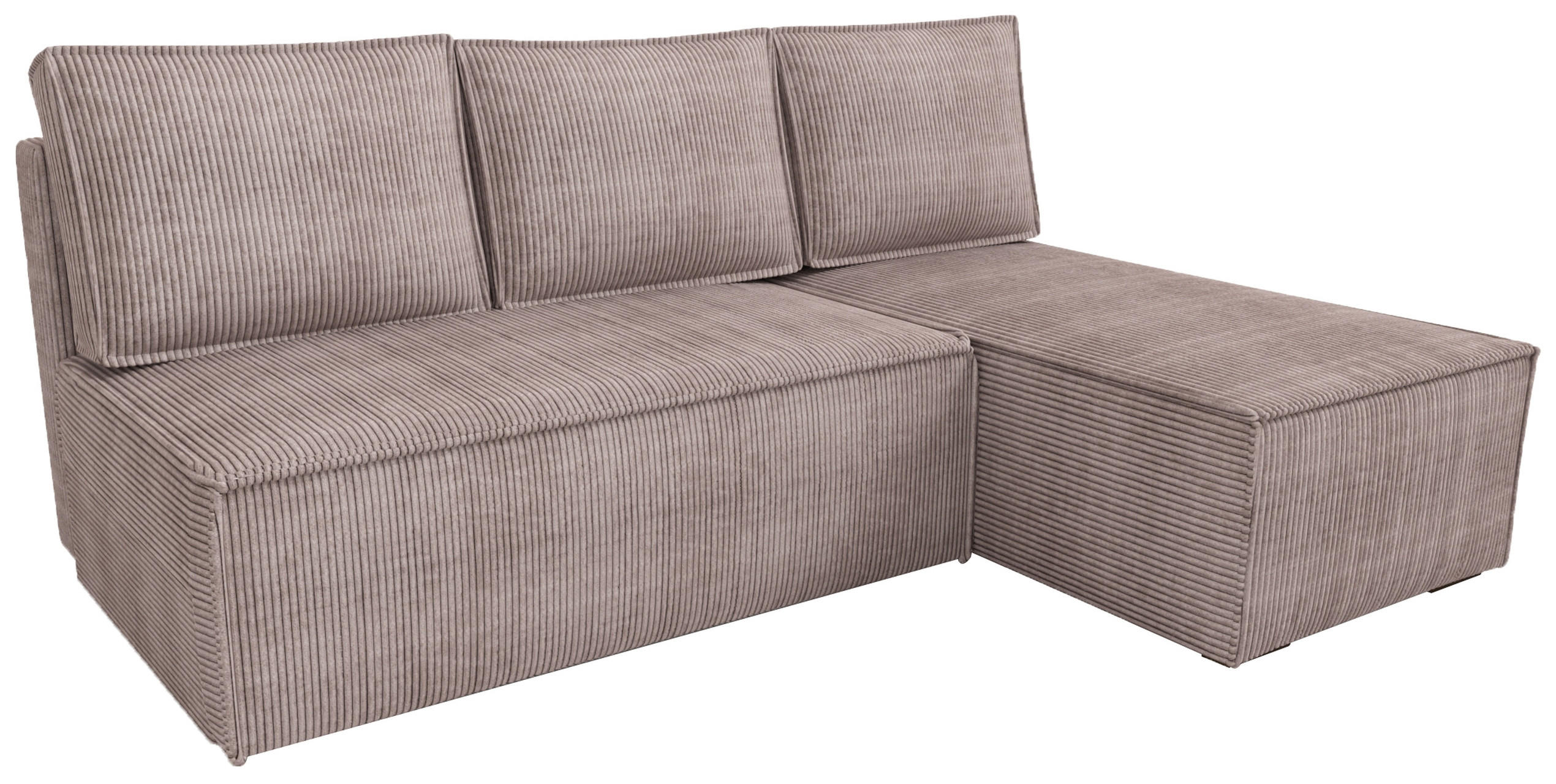 ECKSOFA Hector mit Schlaffunktion Puderrosa Cord - Rosa, Textil (200/141cm) - Bromarkt