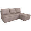 ECKSOFA Hector mit Schlaffunktion Puderrosa Cord - Rosa, Textil (200/141cm) - Bromarkt